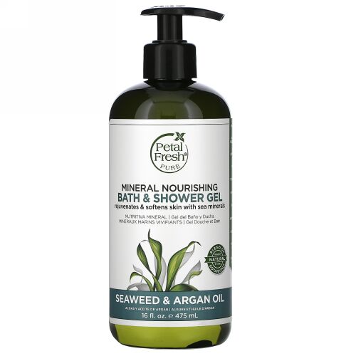 Petal Fresh, Pure, お風呂&シャワー用ミネラル栄養補給ジェル、海草＆アルガンオイル、475ml