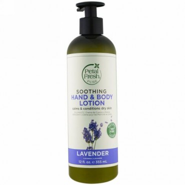 Petal Fresh, ピュア、スージング ハンド & ボディー ローション、ラベンダー、12 fl oz (355 ml) (Discontinued Item)