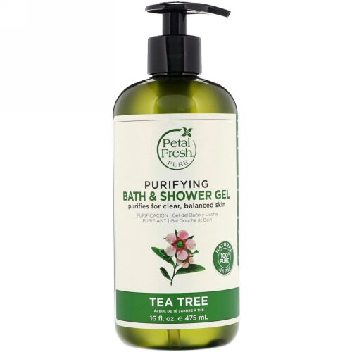 Petal Fresh, Purifying Bath & Shower Gel, Tea Tree, 16 fl oz (475 ml) (Discontinued Item)