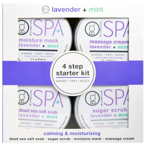 Petal Fresh, Spa, 4 Step Starter Kit, Calming & Moisturizing, Lavender + Mint, 4 - 3 fl oz (85 ml) Each (Discontinued Item)