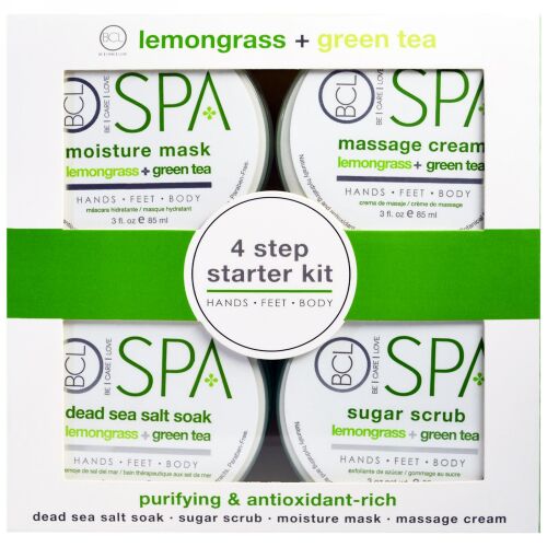 Petal Fresh, スパ、4ステップスターターキット、解毒と豊富な抗酸化物質、レモングラス + 緑茶、各4 - 3液量オンス (85 ml) (Discontinued Item)
