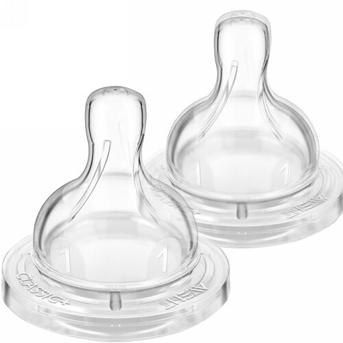 Philips Avent, Newborn Flow, Anti-Colic Nipples, 0+ Months,  2 Pack (Discontinued Item)
