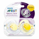 Philips Avent, 歯列矯正グロウインザダークナイトタイムおしゃぶり、生後0-6ヶ月用、 2パック (Discontinued Item)
