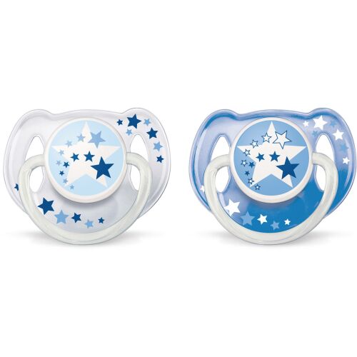 Philips Avent, 歯列矯正グロウインザダークナイトタイムおしゃぶり、生後6-18ヶ月用、2パック (Discontinued Item)