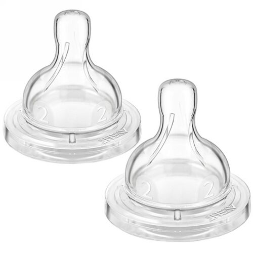 Philips Avent, スローフロー疝痛防止 ニップル、1か月から、2パック (Discontinued Item)