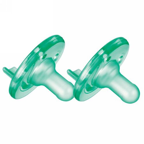 Philips Avent, スージーおしゃぶり、グリーン、生後0-3ヶ月用、2パック (Discontinued Item)