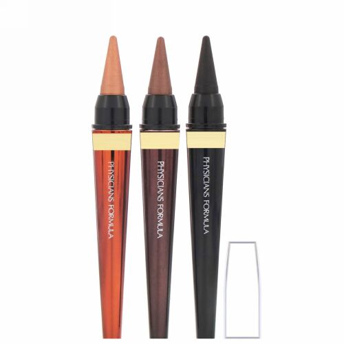 Physicians Formula, シマーストリップス、カスタム・アイエンハンシング・コールカヤル・ アイライナー トリオ・ ヌードアイズ（目を大きく見せる3種類のアイライナー）、ウォームヌードアイズ （ピンクブラウン系）、0.09オンス（2.7 g） (Discontinued Item)