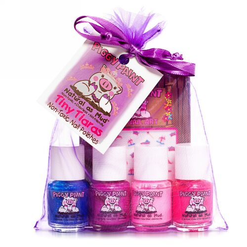 Piggy Paint, タイニーティアラ・ネイルポリッシュ、ギフトセット、 0.25 液体オンス（7.4 ml）4本 (Discontinued Item)