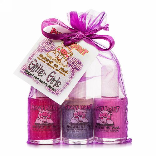 Piggy Paint, マニキュア、グリッターガール ギフトセット、3ボトル、各 0.5 液量オンス (15 ml) (Discontinued Item)
