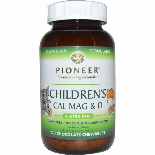 Pioneer Nutritional Formulas, Children's Cal Mag & D, Chocolate, 120 Chewables