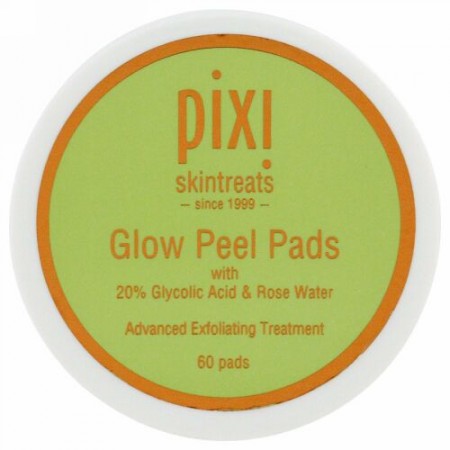 Pixi Beauty, グローピールパッド、アドバンスド剥離トリートメント、60パッド