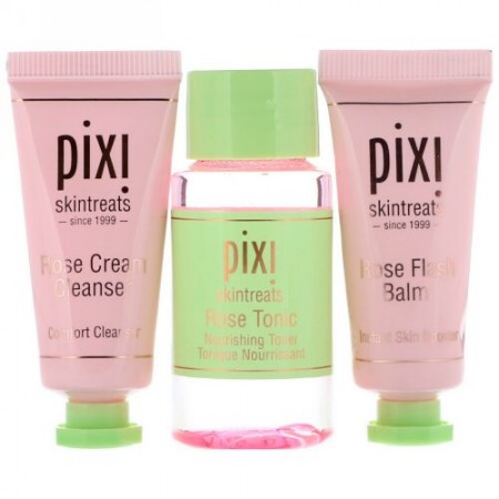 Pixi Beauty, スキントリート、ベストオブローズ、3品キット (Discontinued Item)