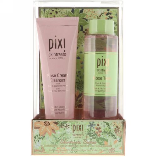 Pixi Beauty, Skin Treats Besties、ローズクリームクレンザー+ローズトニック、2品キット (Discontinued Item)