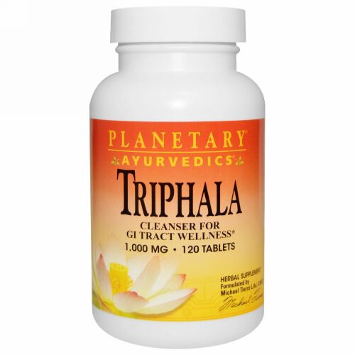 Planetary Herbals, アーユルヴェーダ, トリファラ（Triphala）, 1,000 mg, 120錠
