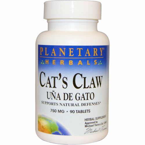 Planetary Herbals, キャッツクロー（Una de Gato）、750 mg、 90 錠