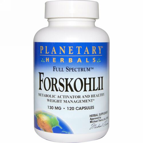 Planetary Herbals, フォルスコリ, フルスペクトラム™, 130 mg, 120 カプセル (Discontinued Item)