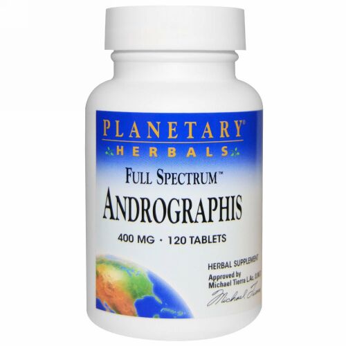 Planetary Herbals, フルスペクトラム, アンドログラフィス属, 400 mg, 120錠