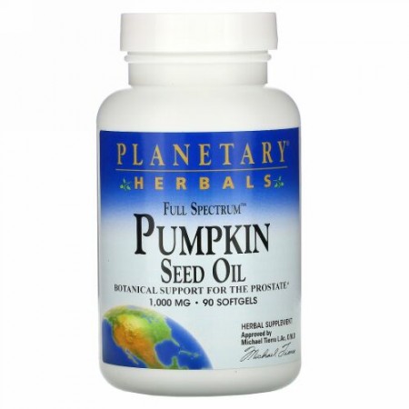 Planetary Herbals, プルスペクトルのカボチャ種油, 1000 mg, 90ソフトゼリー