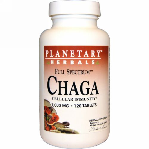 Planetary Herbals, フルスペクトラムチャーガ（Chaga）, 1,000 mg, 120錠