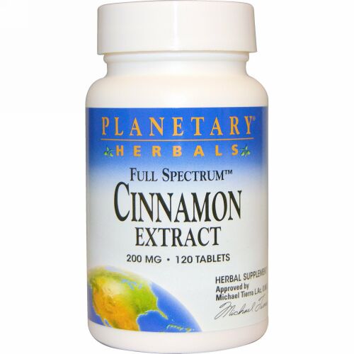 Planetary Herbals, フルスペクトラム シナモンエキス, 200 mg, 120錠