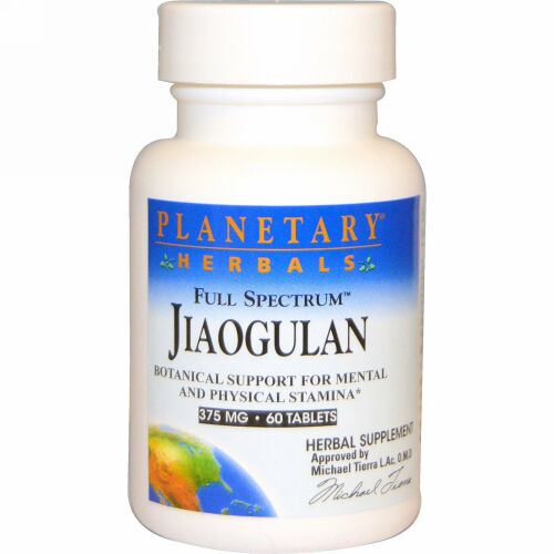 Planetary Herbals, フルスペクトラム™ アマチャヅル, 375 mg, 60 錠