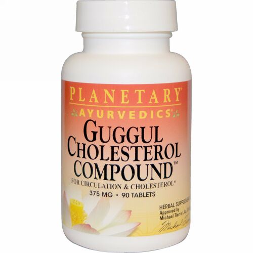 Planetary Herbals, グッグルコレステロール化合物（Guggul Cholesterol Compound）, 375 mg, 90錠