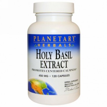 Planetary Herbals, カミメボウキ（ホーリーバジル）エキス, 450 mg, 120カプセル
