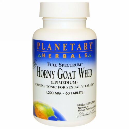 Planetary Herbals, ホーニーゴートウィード（イカリソウ属）, フルスペクトラム, 1,200 mg, 60錠