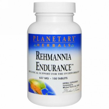 Planetary Herbals, 地黄属の持久力（Rehmannia Endurance）, 637 mg, 150錠