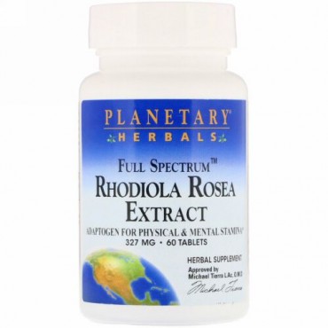 Planetary Herbals, イワベンケイエキス、フルスペクトラム、327mg、60錠