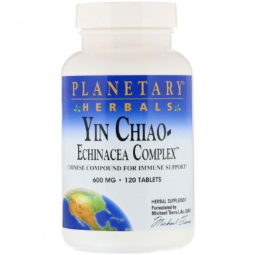 Planetary Herbals, インチャオエキナセアコンプレックス、 600 mg、 120錠