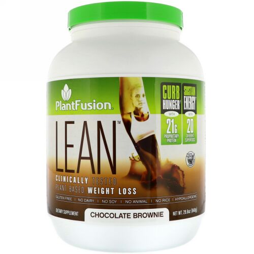 PlantFusion, Complete Lean, Chocolate Brownie, 29.6 oz (840 g) (Discontinued Item)