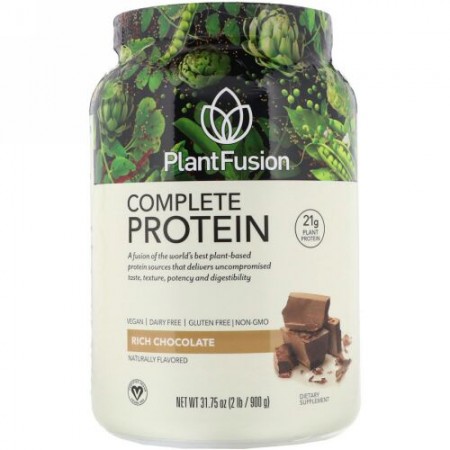 PlantFusion, コンプリートプロテイン、リッチチョコレート、2ポンド（900 g）