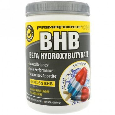Primaforce, BHB、ベータヒドロキシブチレート、パトリオットポップ、8.9 oz (255 g) (Discontinued Item)