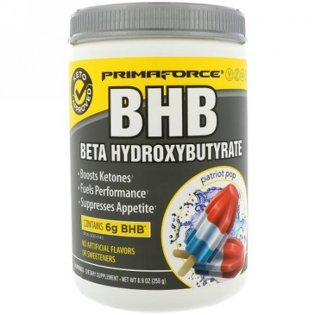Primaforce, BHB、ベータヒドロキシブチレート、パトリオットポップ、8.9 oz (255 g) (Discontinued Item)