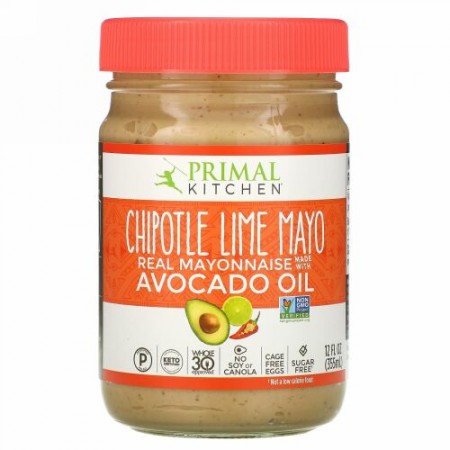 Primal Kitchen, アボカドオイル入りマヨネーズ、チポトレ・ライム、12 液量オンス (355 ml)
