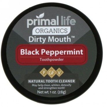 Primal Life Organics, ダーティマウス（Dirty Mouth）練り歯磨き、 黒コショウ、1 oz (28 g)