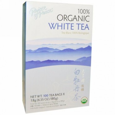 Prince of Peace, 100％有機白茶, 100小袋, 各1.8 g