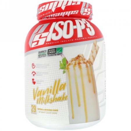 ProSupps, PS ISO-P3、バニラミルクシェイク、2ポンド (907 g) (Discontinued Item)