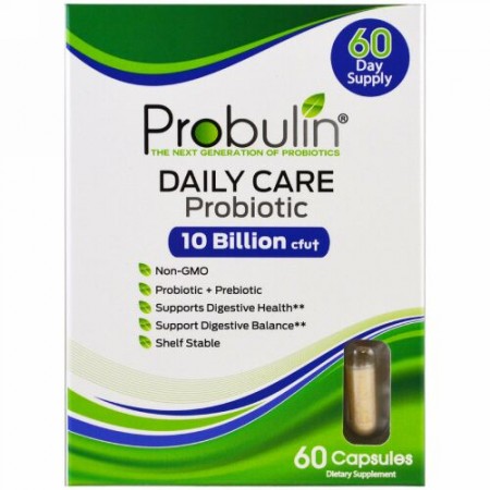 Probulin, デイリーケア、プロバイオティック、60カプセル (Discontinued Item)
