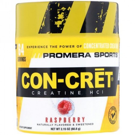 Promera Sports, Con-CretクレアチンHCl、ラズベリー、2.15 oz (60.8 g) (Discontinued Item)