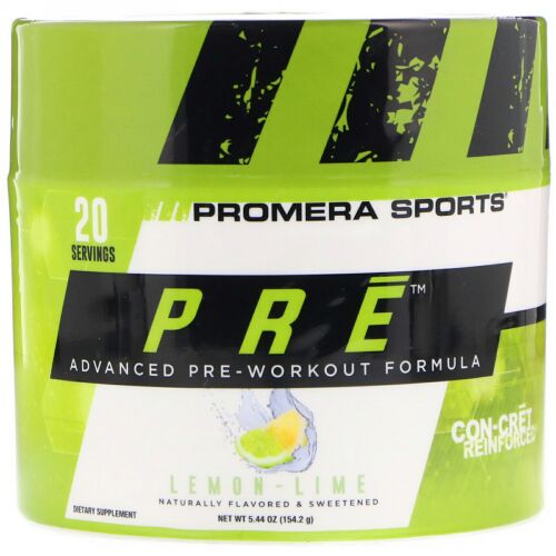 Promera Sports, PRE、プレワークアウト最先端処方、レモンライム、5.44 oz (154.2 g) (Discontinued Item)