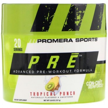 Promera Sports, PRE、プレワークアウト最先端処方、トロピカルパンチ、5.54 oz (157 g) (Discontinued Item)