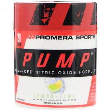 Promera Sports, ポンプ、一酸化窒素の高度な処方、レモンライム、3.01 oz (85.2 g) (Discontinued Item)
