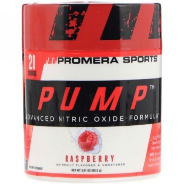 Promera Sports, ポンプ、一酸化窒素の高度処方、ラズベリー、3.01 oz (85.2 g) (Discontinued Item)