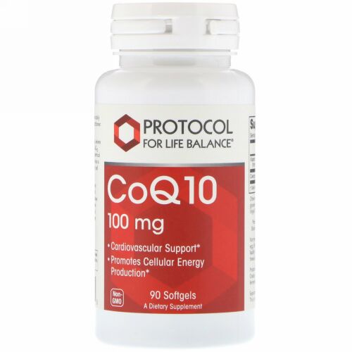 Protocol for Life Balance, コエンザイムQ10、100 mg、ソフトジェル90粒 (Discontinued Item)