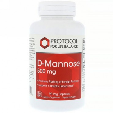 Protocol for Life Balance, D-マンノース、500 mg、90ベジカプセル