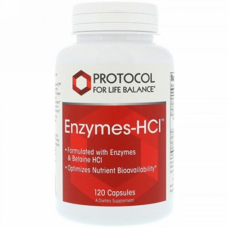 Protocol for Life Balance, 酵素-HCI、120カプセル