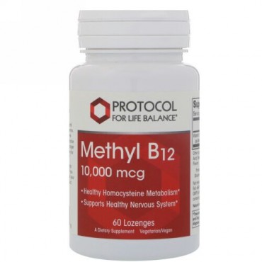 Protocol for Life Balance, メチルB-12、10,000 mcg、60錠 (Discontinued Item)