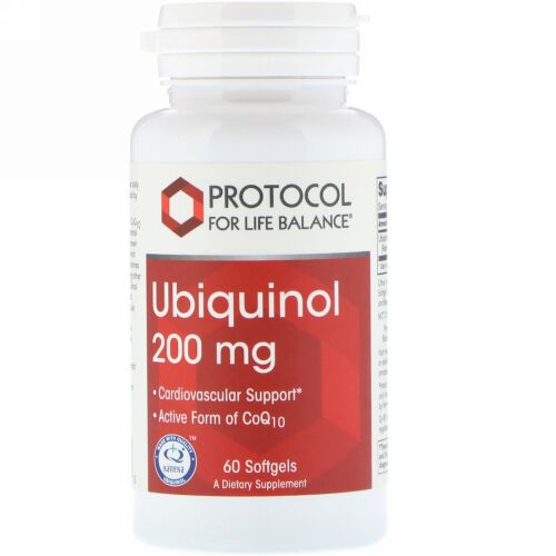 Protocol for Life Balance, ユビキノール、200 mg、ソフトジェル60個